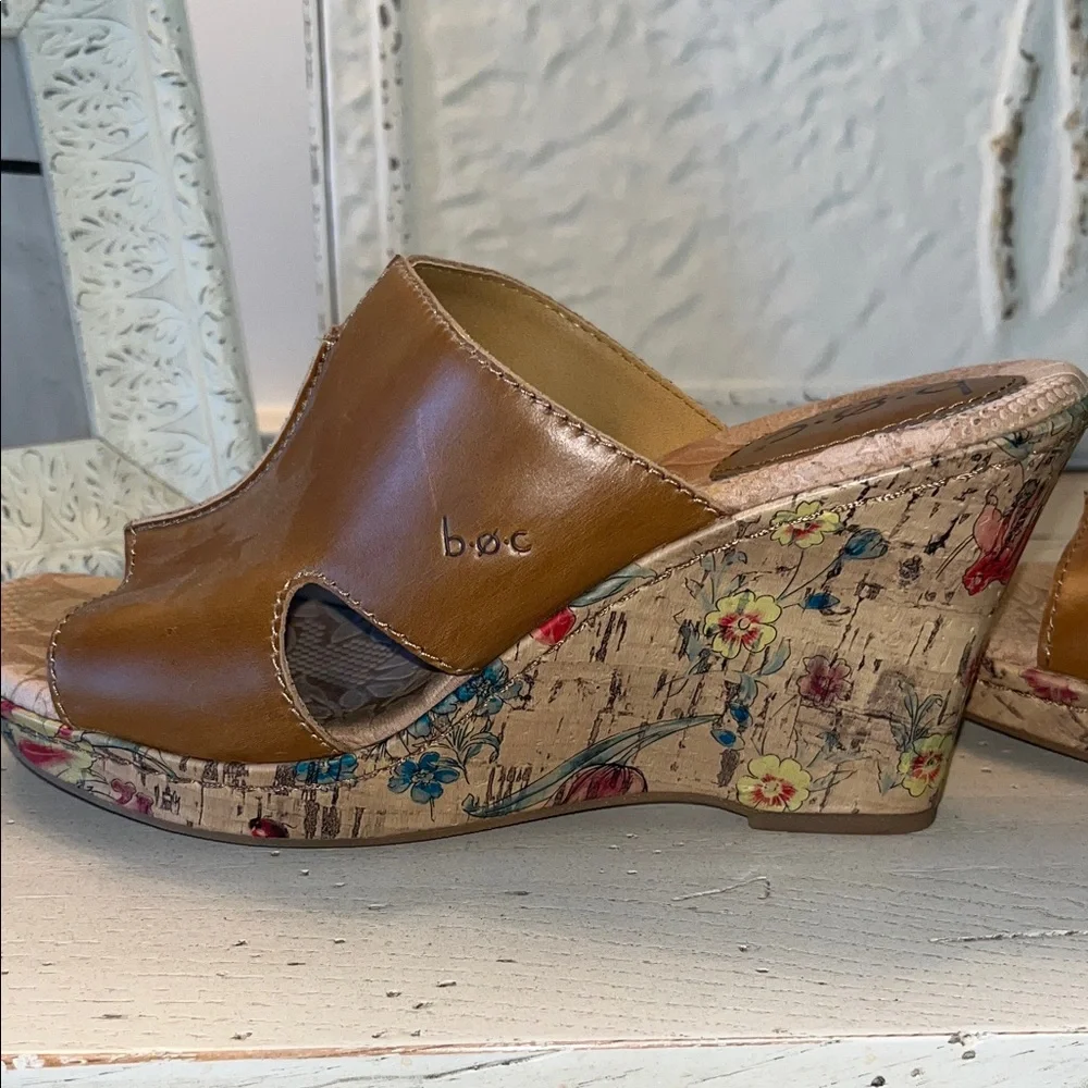 b.o.c. Tan Floral Wedge Sandals - Picture 6 of 11